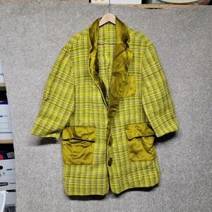 Vintage Handmade Berber Carpet Mandarin Collar Tapestry Coat OOAK